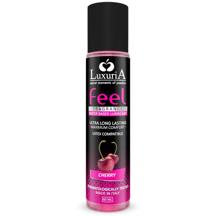 Lubrificante Feel Aqua a base d&#39;acqua - Cherry 60ml - Luxuria - 1