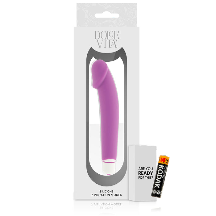 Vibratore realistico in silicone lilla - Dolce Vita - 1