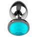 Plug Anal de Metal Talla M Cristal Blu 3.5 X 8cm - Coquette - 3