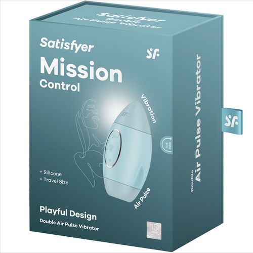 Mission Control Vibratore Piccolo a Doppia Spinta Blu - Satisfyer - 1