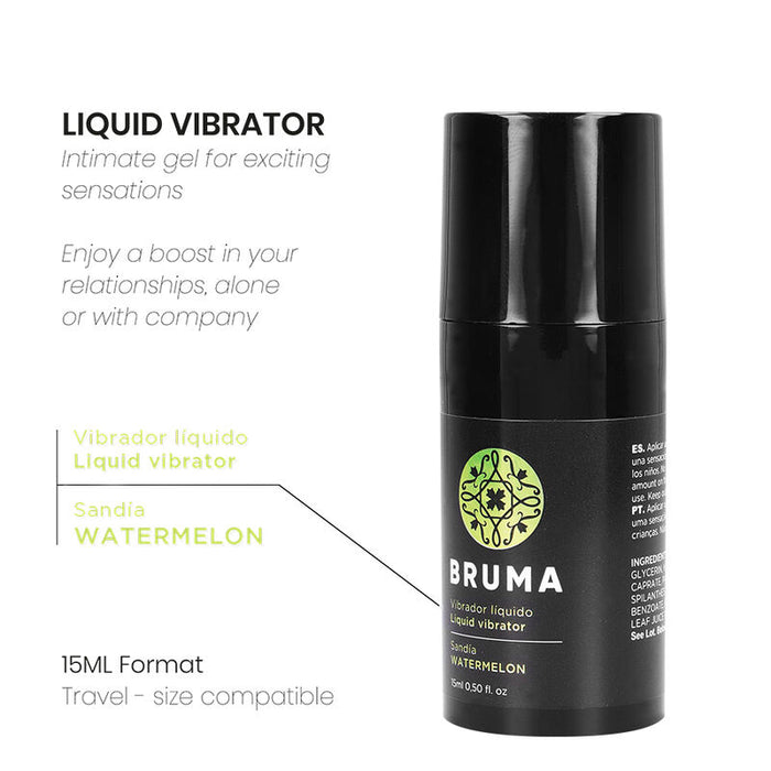 Gel Vibratore Liquido al gusto di Anguria 15ml - Bruma - 5