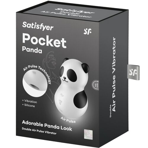 Stimolatore e Vibratore Pocket Panda - Bianco e Nero - Satisfyer - 1