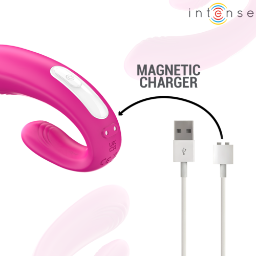 Janet Stimolatore & Vibratore Doppio a U con Telecomando - Rosa - Intense - 2