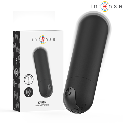 Mini Vibratore a Palla Karen 10 Modalità Ricaricabile - Nero - Intense - 1
