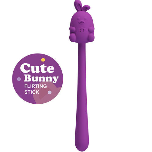 Vibratore Flessibile Carino Coniglietto Bastone di Flirt Ricaricabile USB Viola - Flirtation - 1