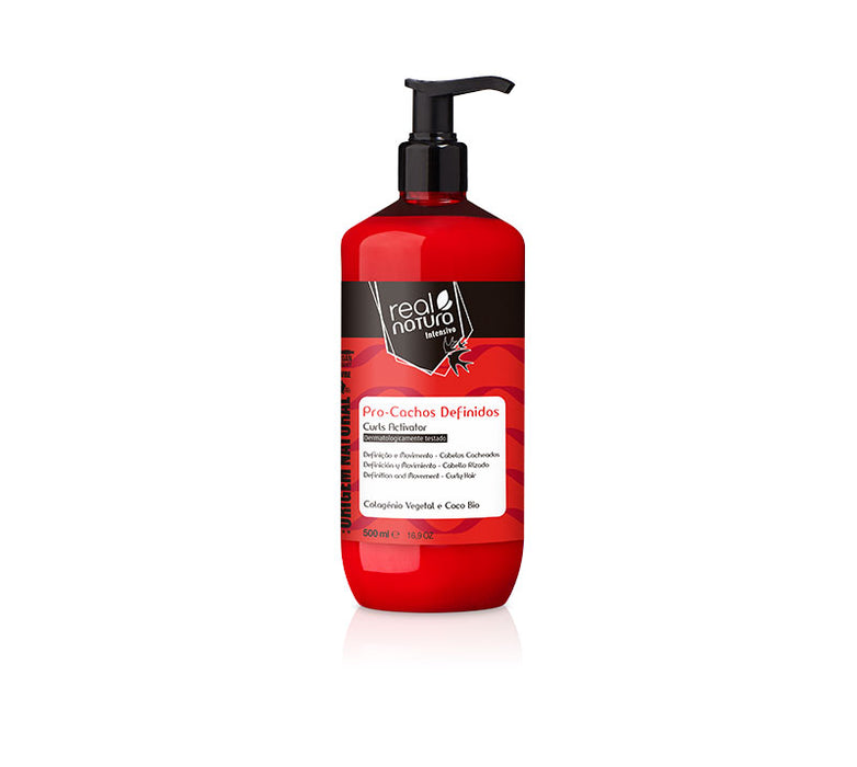 Attivatore di Ricci Intensi con Collagene e Vitamina B5 - Ativador Cachos Intensos Colagénio E Vit. B5 500 ml - Real Natura - 1