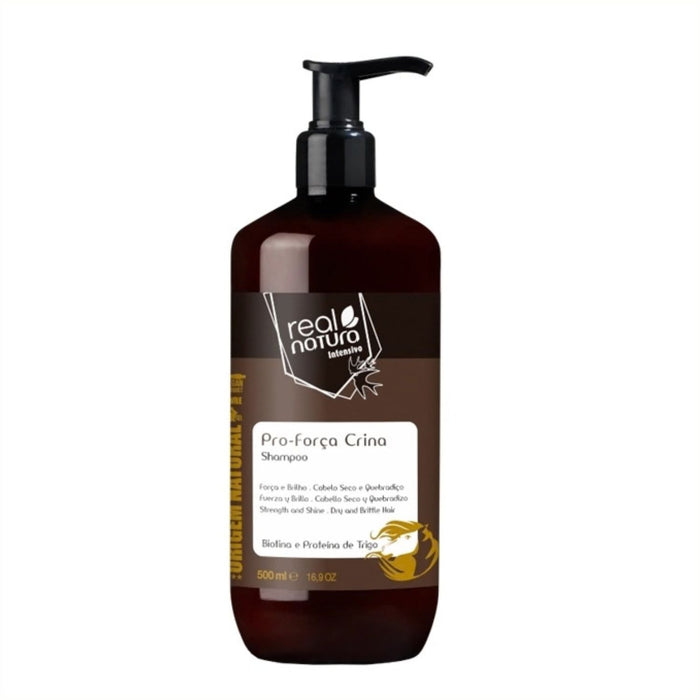 Shampoo Senza Sale per Chioma Forte - Champô Senza Sale Pro-Forza Crini 500 ml - Real Natura - 1