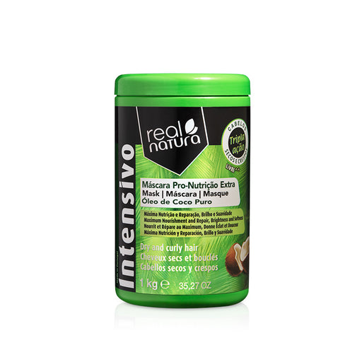 Maschera Nutriente senza Sale per Capelli Extra Cocco - Máscara senza Sale Pro-nutrição Extra Cocco 1 kg - Real Natura - 1