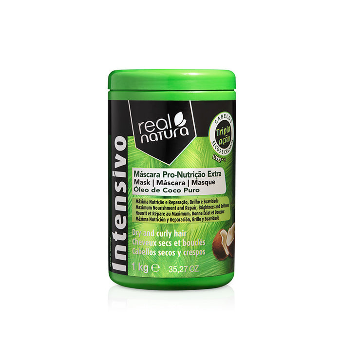 Maschera Nutriente senza Sale per Capelli Extra Cocco - Máscara senza Sale Pro-nutrição Extra Cocco 1 kg - Real Natura - 1