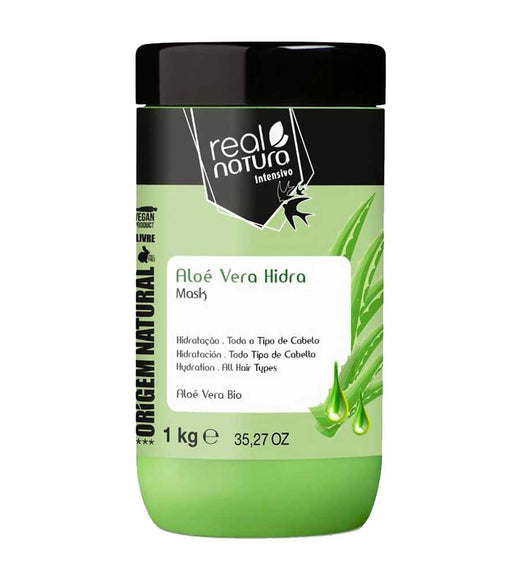 Maschera per Capelli senza Sale all'Aloe Vera - Máscara Senza Sale all'Aloe Vera Hidra 1 kg - Real Natura - 1