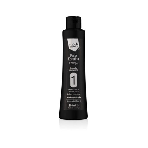 Shampoo Idratante Riparatore con Cheratina - Puro Cheratina Shampoo Riparatore Idratante 300 ml - Real Natura - 1