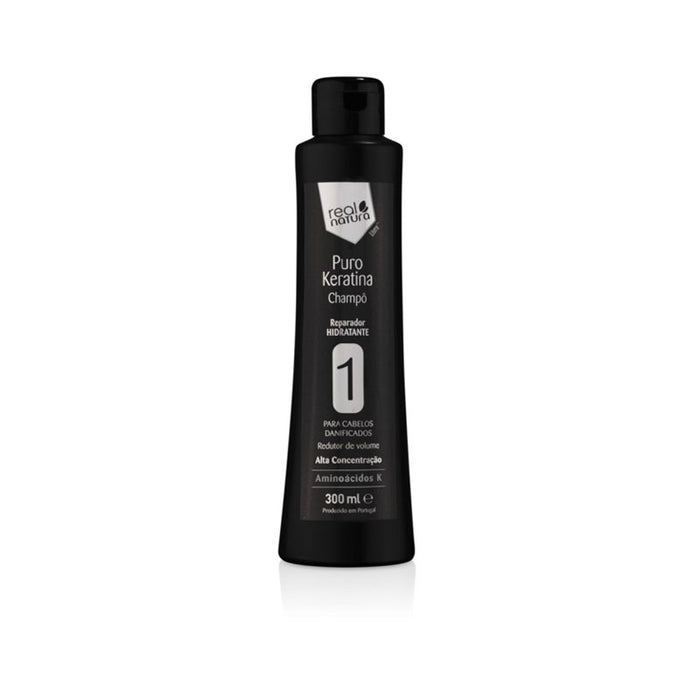 Shampoo Idratante Riparatore con Cheratina - Puro Cheratina Shampoo Riparatore Idratante 300 ml - Real Natura - 1