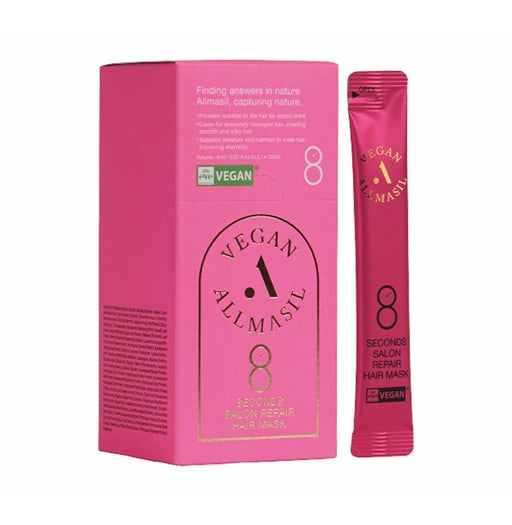 8 Secondi Maschera Riparatrice per Capelli Salone - Bustina Stick 20 x 8 ml - All Masil - 1