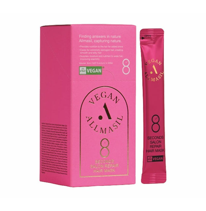 8 Secondi Maschera Riparatrice per Capelli Salone - Bustina Stick 20 x 8 ml - All Masil - 1