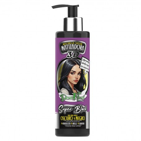 Maschera Colorante - 300 ml - Dona Flora | Colori Vibranti e Cura dei Capelli - Dona Flora : Super Black - 1