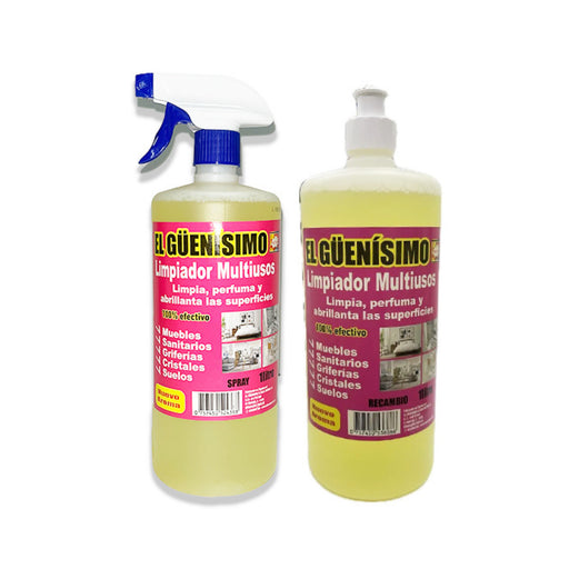 Detergente Multiuso in Spray 1000ml + Ricarica - El Guenisimo - 1