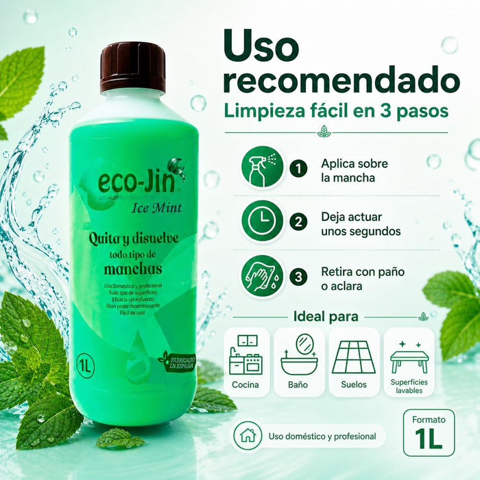 Detergente Multiuso Concentrato Ice Mint - 1 litro - Eco-jin - 2