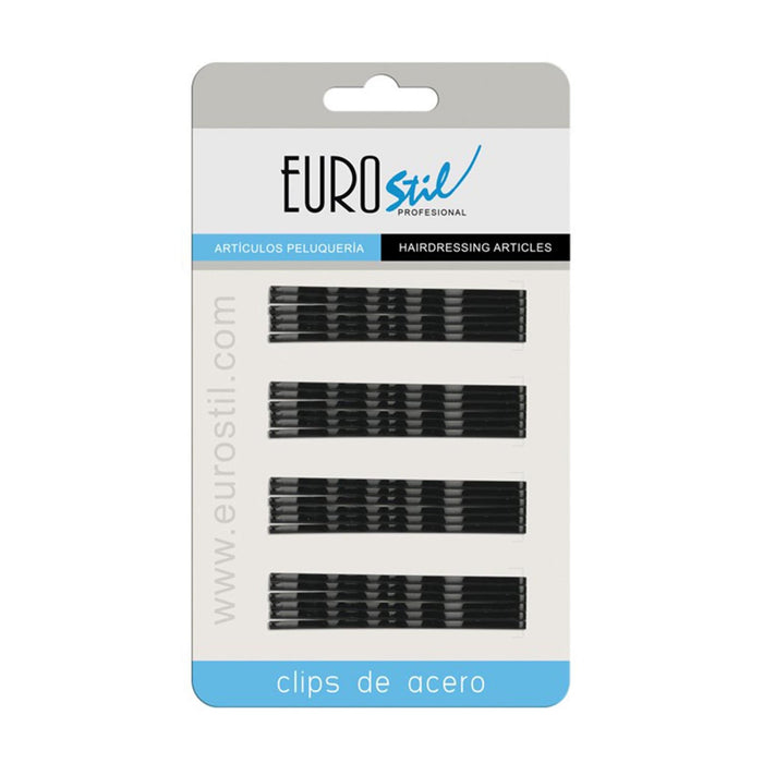 Clip in acciaio - 70 mm nero - Eurostil - 1
