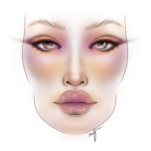 Face Chart PRO - Modello di viso per il trucco - Facechart - 2