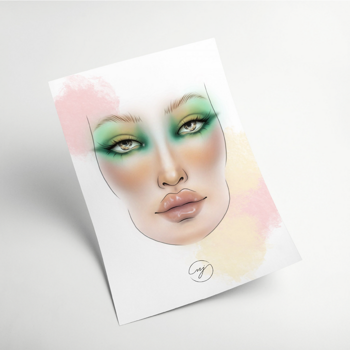 Face Chart PRO - Modello di viso per il trucco - Facechart - 3