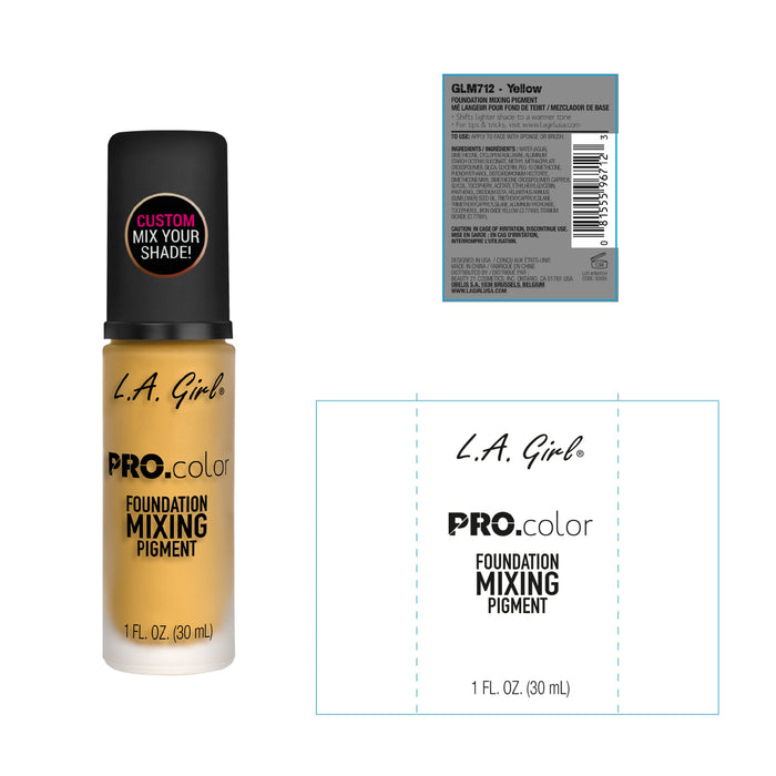 Base Mixer - Pigmento per la miscelazione dei colori Pro - L.A. Girl : Amarillo - 2
