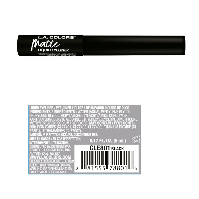 Eyeliner liquido - L.A. Colors : Black - 2