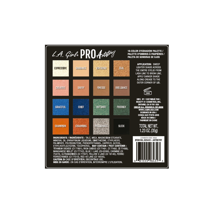 Tavolozza delle ombre - Tavolozza delle ombre Pro - L.A. Girl : Artistry - 2