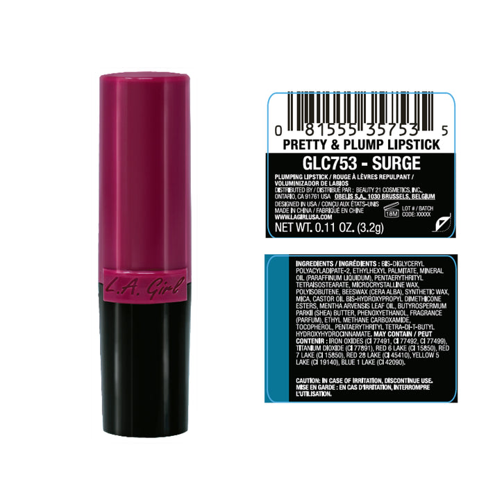 Rossetto grazioso e paffuto - L.A. Girl : Surge - 2