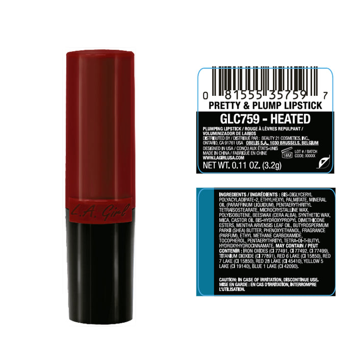 Rossetto grazioso e paffuto - L.A. Girl : Heated - 2