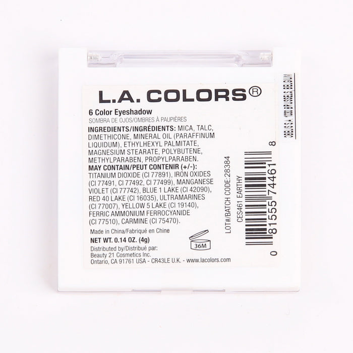 Tavolozza di ombretti a 6 colori - L.A. Colors : Earthy - 2