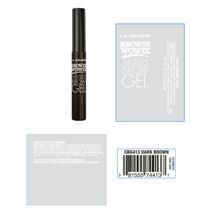 Browie Wowie gel fissante per sopracciglia - L.A. Colors : Dark Brown - 2