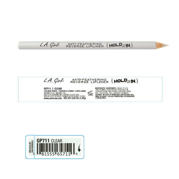 Rossetto fissativo - Tienilo al contrario "Trasparente" - la Girl - L.A. Girl - 2