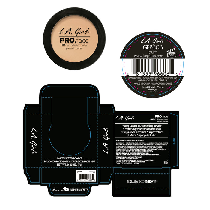 Cipria Compatta - Pro Face Matte - L.A. Girl : Buff - 2