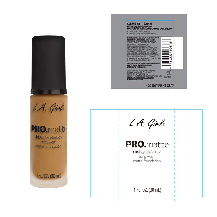 Fondotinta Pro Matte - L.A. Girl : Sand - 2