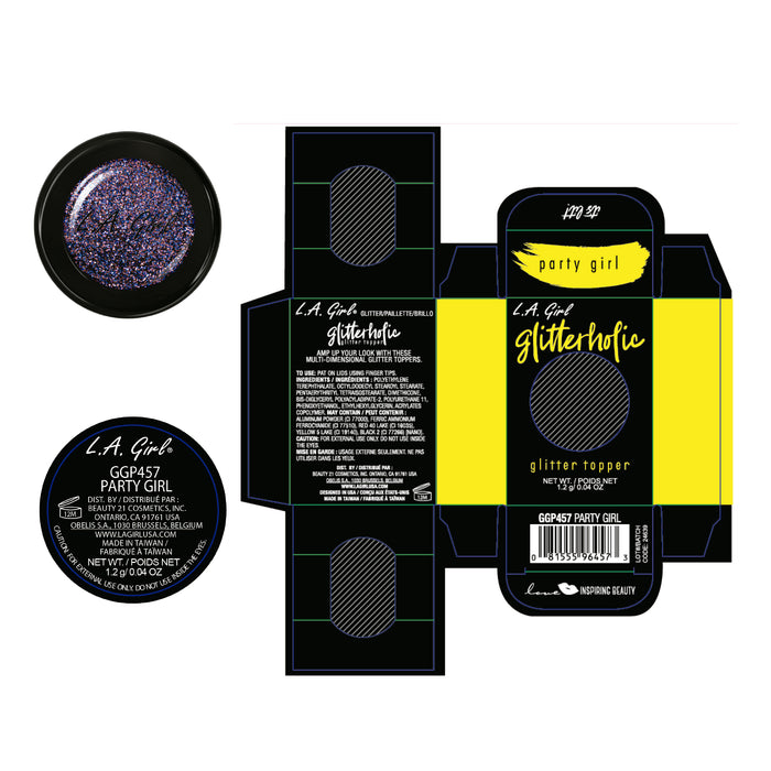 Ombretto - Glitter Topper Glitterholic - L.A. Girl : Party Girl - 3