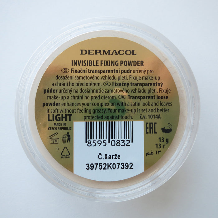 Cipria Fissante Invisibile - Leggera - Dermacol : Polvo fijador invisible - light - 2