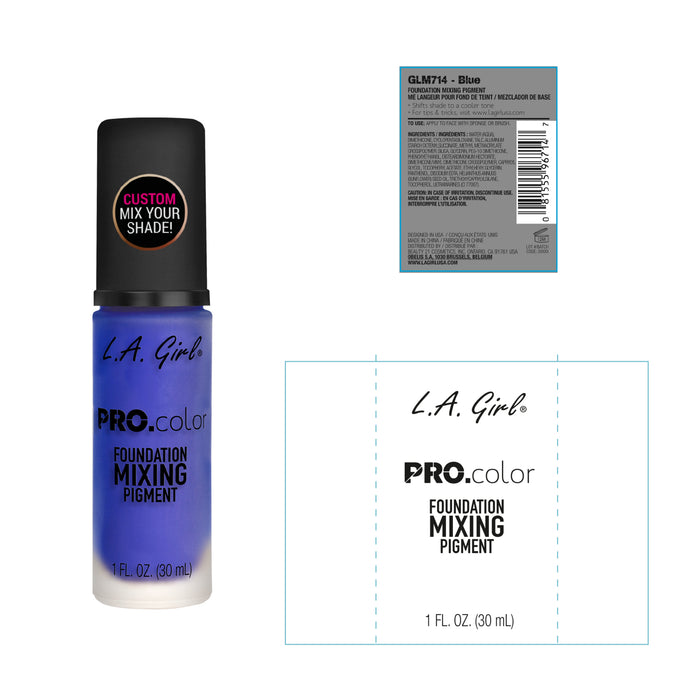 Base Mixer - Pigmento per la miscelazione dei colori Pro - L.A. Girl : Azul - 2