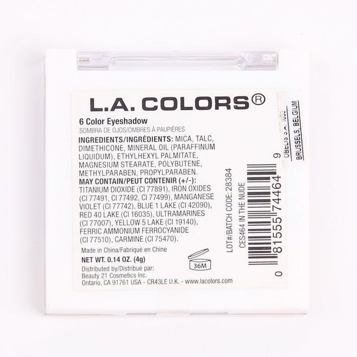 Tavolozza di ombretti a 6 colori - L.A. Colors : In the Nude - 2