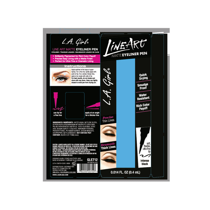 Eyeliner opaco Art Liner - L.A. Girl : Intense Black - 2
