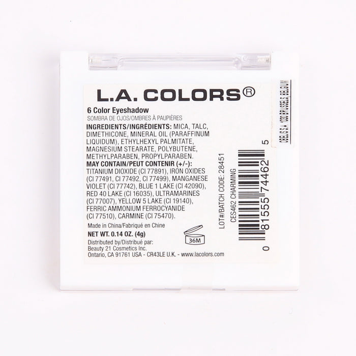 Tavolozza di ombretti a 6 colori - L.A. Colors : Charming - 2