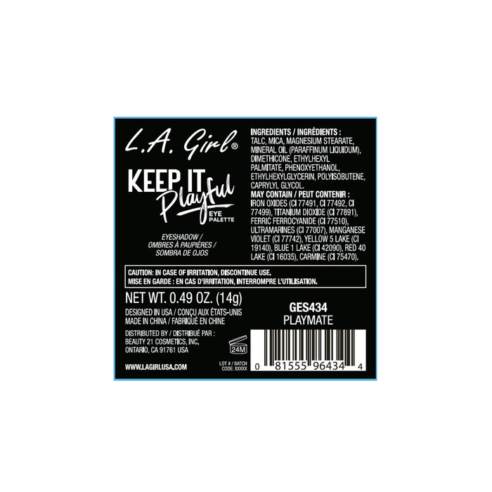 Palette di ombretti in edizione limitata - Keep It Playful - L.A. Girl : Playmate - 4