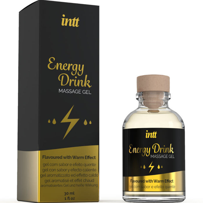 Gel da Massaggio Baciabile Aroma Bevanda Energetica - 30ml - Intt - 1