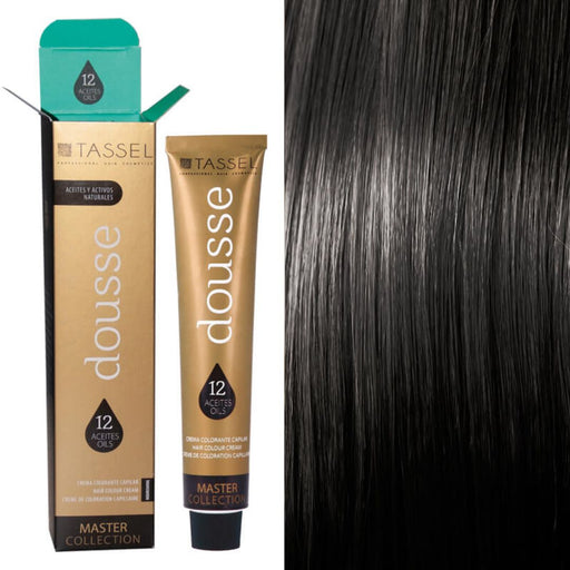 Tintura Capelli Tassel Dousse Master Collection - 100 ml | 11 Tonalità Base con 12 Oli Essenziali - Tassel : 1 Negro - 1
