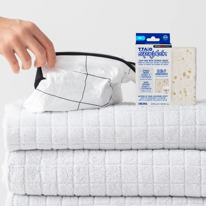 SpugnaSapone - Spugna + Sapone 2 in 1 - 120 grammi - T.taio : Perla - 3