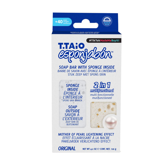 SpugnaSapone - Spugna + Sapone 2 in 1 - 120 grammi - T.taio : Perla - 1