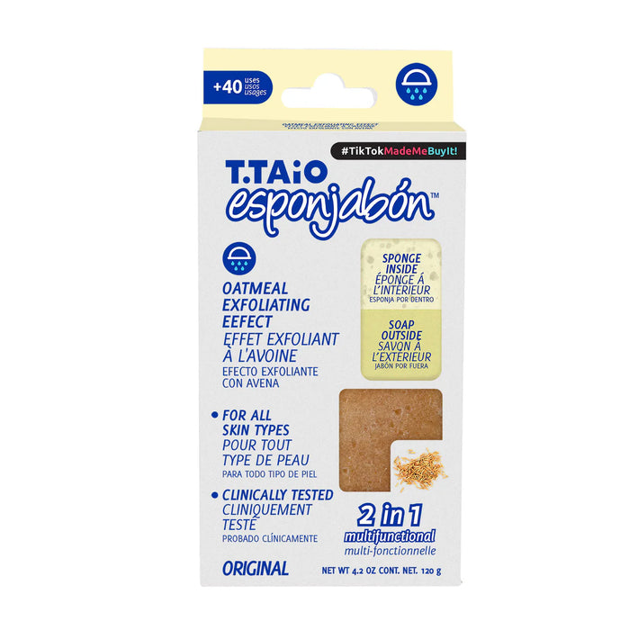 SpugnaSapone - Spugna + Sapone 2 in 1 - 120 grammi - T.taio : Avena - 1