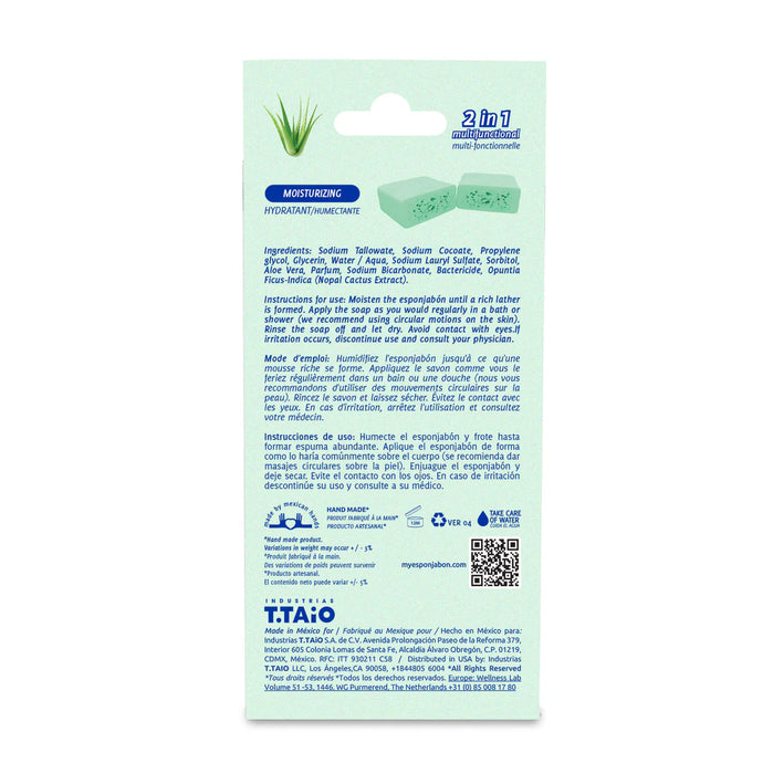 SpugnaSapone - Spugna + Sapone 2 in 1 - 120 grammi - T.taio : Aloe Vera - 2