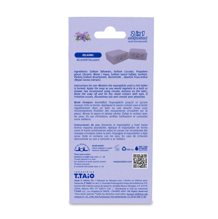 SpugnaSapone - Spugna + Sapone 2 in 1 - 120 grammi - T.taio : Lavanda - 2