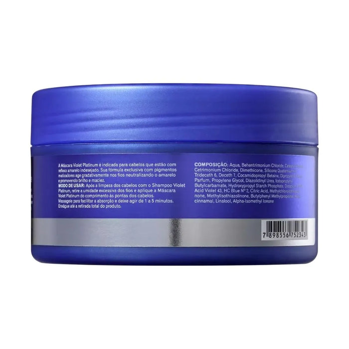 Maschera per capelli schiarente e idratante Violet Platinum da 240g - Lowell - 2