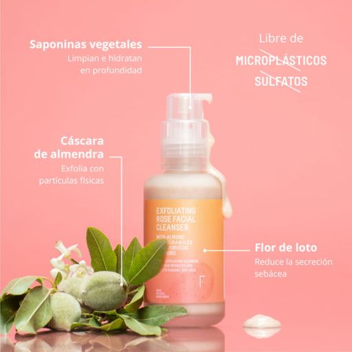 Detergente viso esfoliante - Detergente viso esfoliante alla rosa 100 ml - Freshly Cosmetics - 2